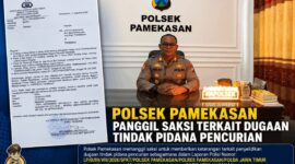 Foto : Kapolsek Pamekasan AKP Heri Siswanto, SH dan Surat LP Utoyo usai melakukan mediasi pada Rabu (19/8/2026) siang di Polsek P'amekasan
